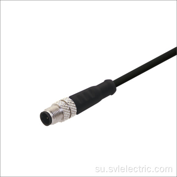 M5 3PIN 4PIN konektor sirkular muka kabel réngsé